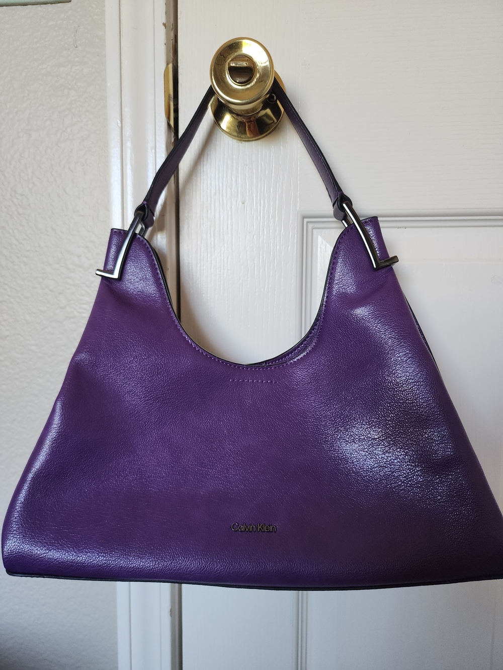 Calvin Klein Falcon Grape Hobo Shoulder Bag